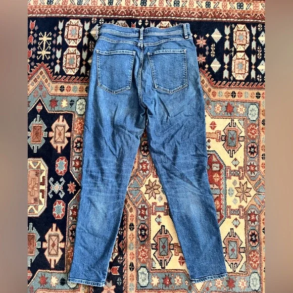 AGOLDE Nico High Rise Stretch slim blue denim jeans 27 - Picture 9 of 9